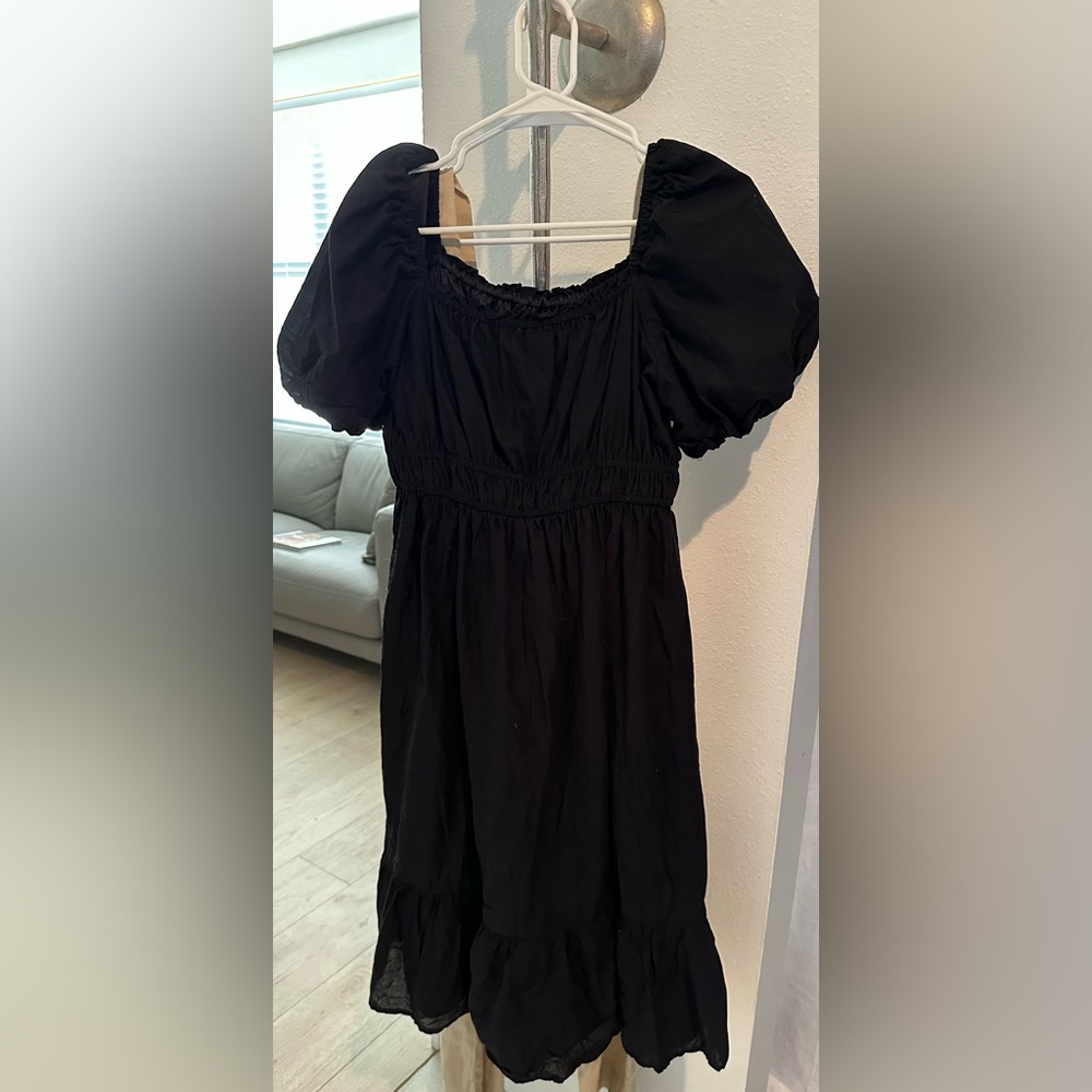 Dizzy Lizzy Black Midi Dress L Los Angeles Valentines classic casual